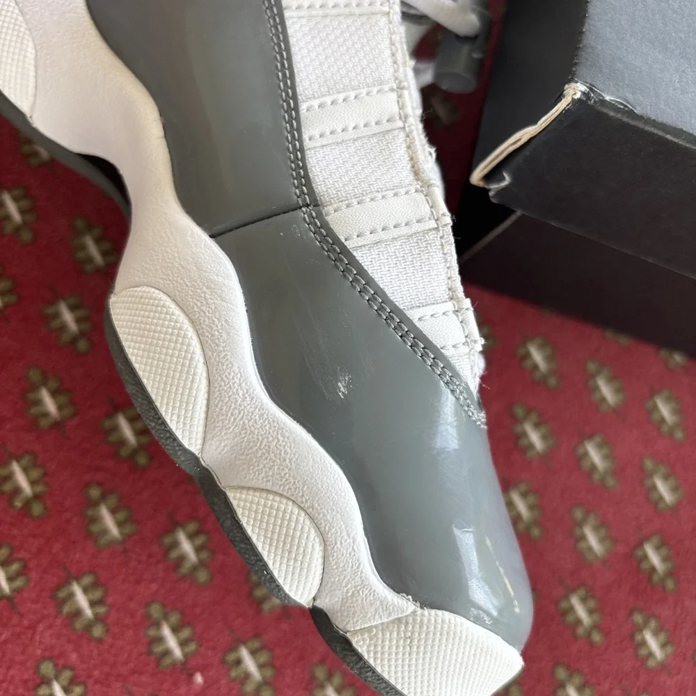 Nike Air Jordan 6 Rings White/Cool Grey Youth SZ 5 Clean Excellent Condition Box